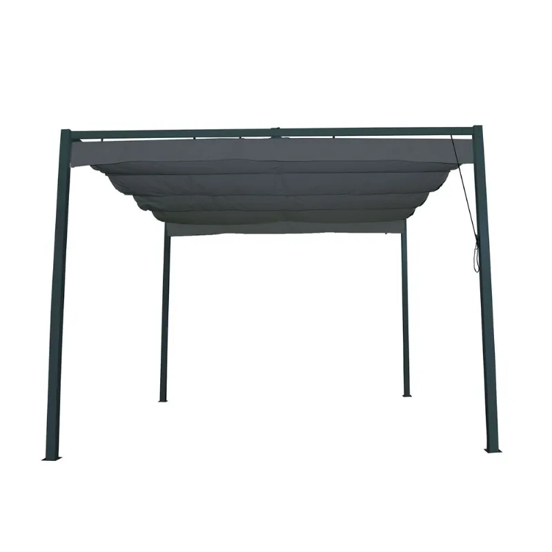 Pérgola de techo movil de acero 292x294 cm