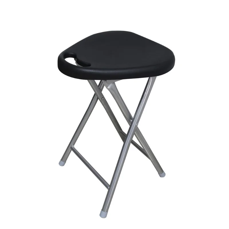 Taburete de plástico plegable Carrefour Home negro