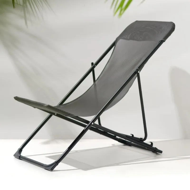 Silla de Exterior Orange Relax 3 Posiciones Gris Poliéster