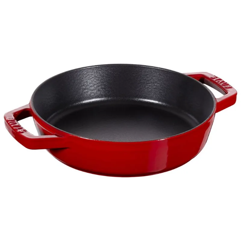 Frigideira Redonda com Duas Alças, 20cm, Cereja, Ferro Fundido
