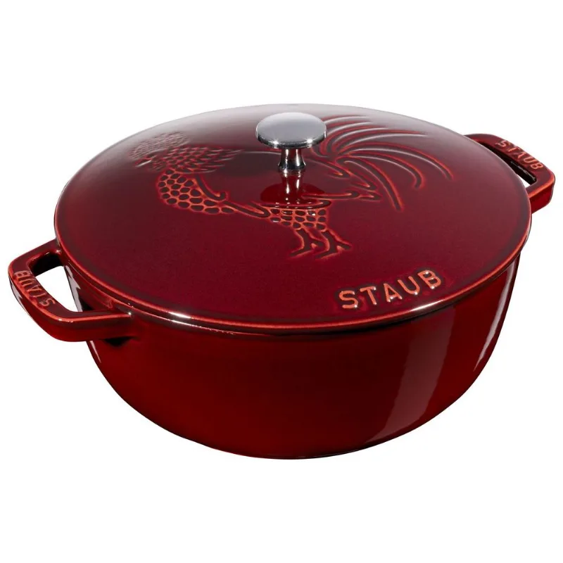 Caçarola Chistera Galo, 24cm, Vermelho Granada, Ferro Fundido
