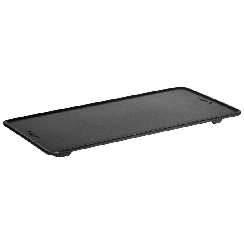 Prato Retangular , 25Cm , Preto , Ferro Fundido