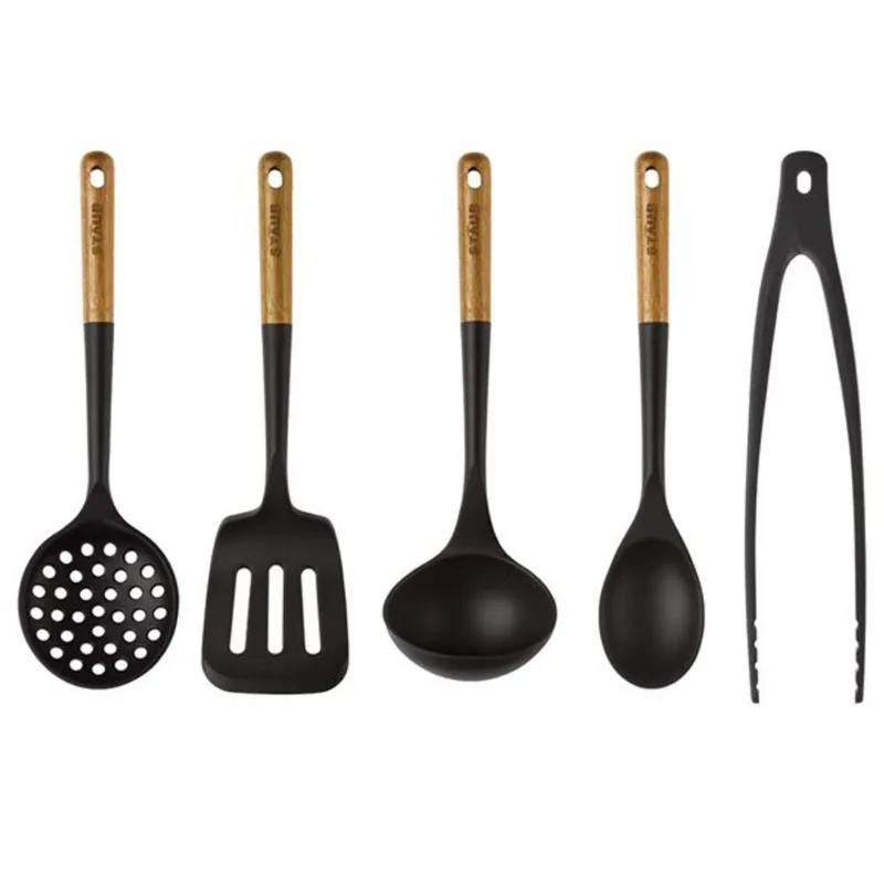 Staub Black Silicone Kitchen Utensils - Set of 5