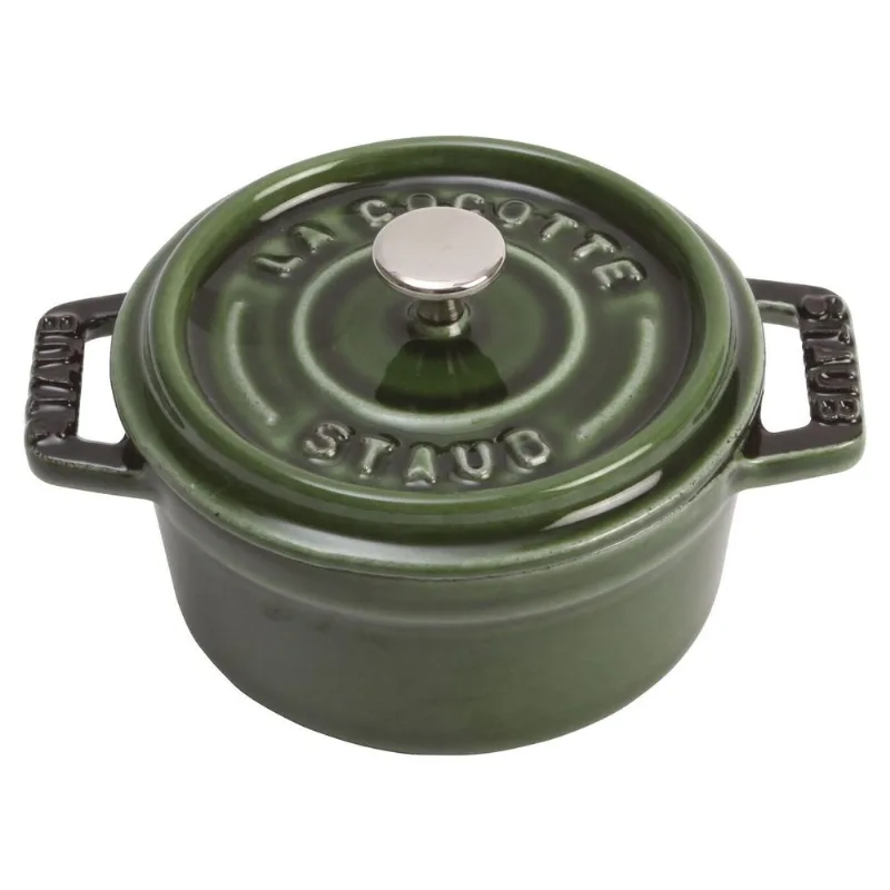 Caçarola Redonda, 10cm, Verde Basil, Ferro Fundido