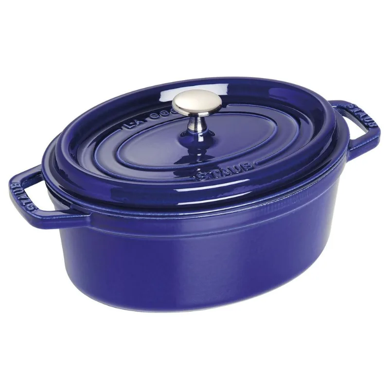 Caçarola Oval, 33cm, Azul Marinho, Ferro Fundido