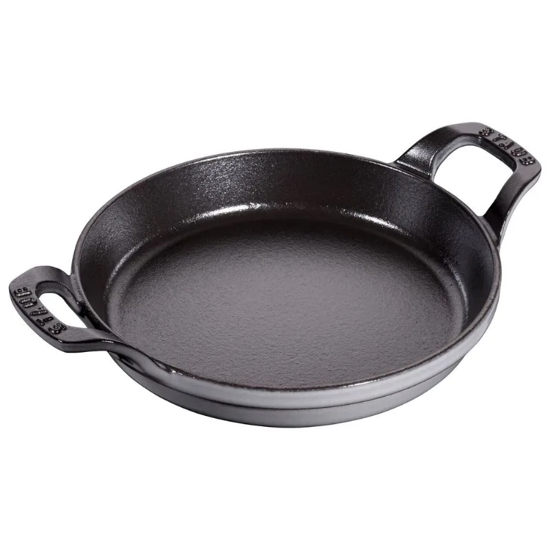 Travessa Redonda, 20cm, Cinza Grafite, Ferro Fundido
