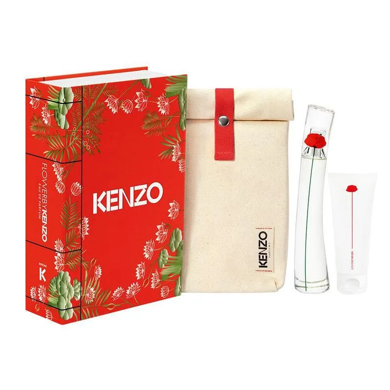 Kit Kenzo Flower By Kenzo Edp 50ml + Bm 75ml + Nécessaire