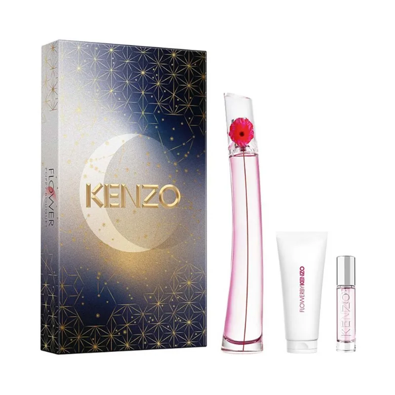Flower By Kenzo Poppy Bouquet EDP 100 ml + Body Milk 75 ml y EDP 10 ml