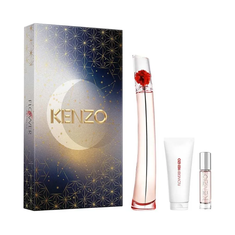 Flower By Kenzo L Absolue EDP 100 ml + Body Milk 75 ml y EDP 10 ml