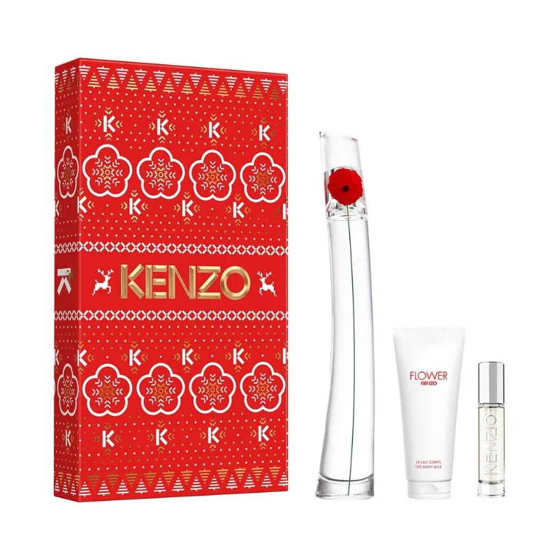 Flower By Kenzo EDP 100 ml + Body Milk 75 ml + EDP 10 ml