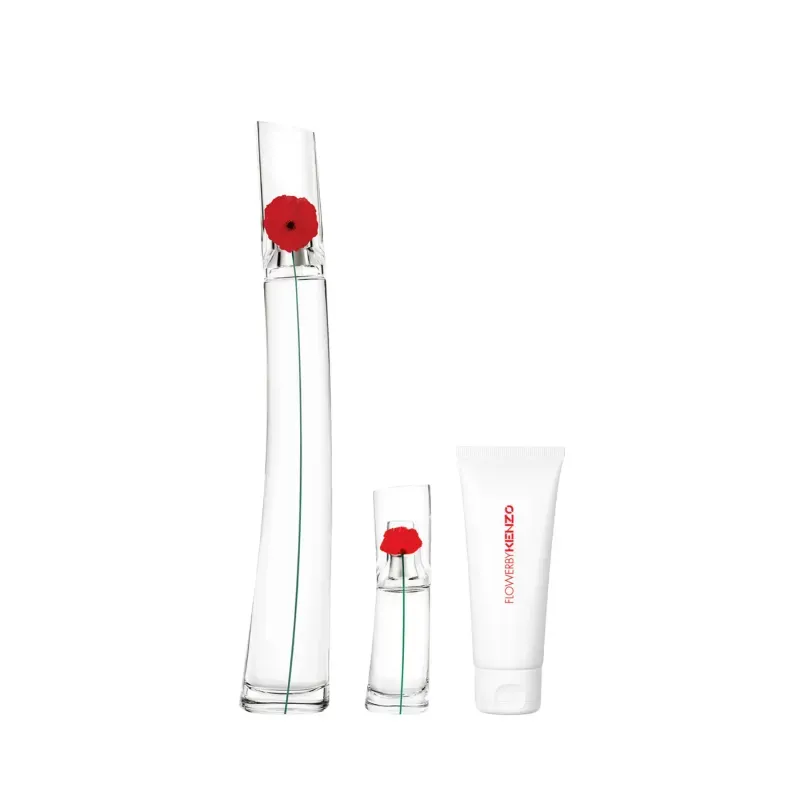 Coffret Kenzo Perfume Flower By Kenzo EDP 100ml + Travel Spray + Loção Corporal