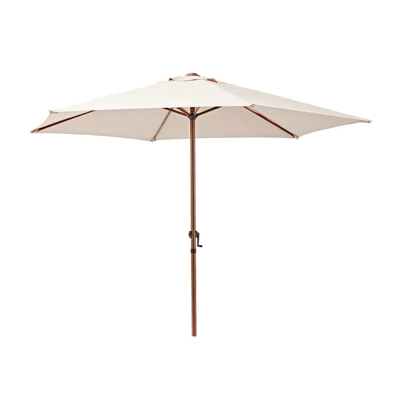 Sombrilla Terraza Central Polar Hexagonal 260cm Taupe