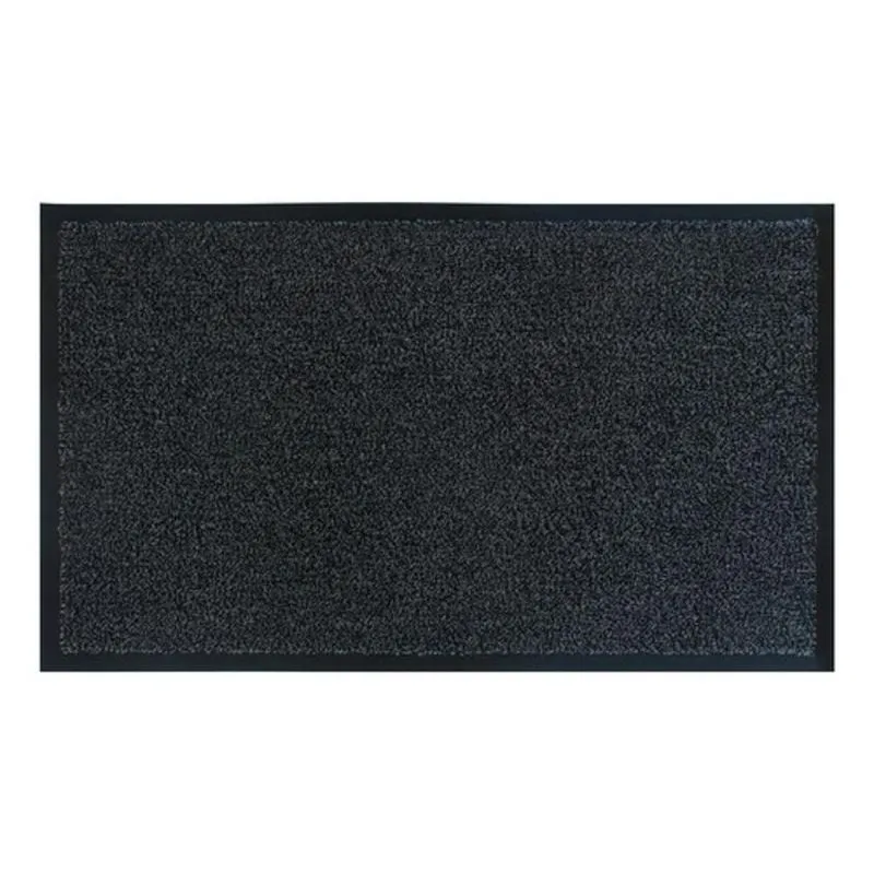 Tapete Retangular Preto Cinza 60x90 Cm Gabriel