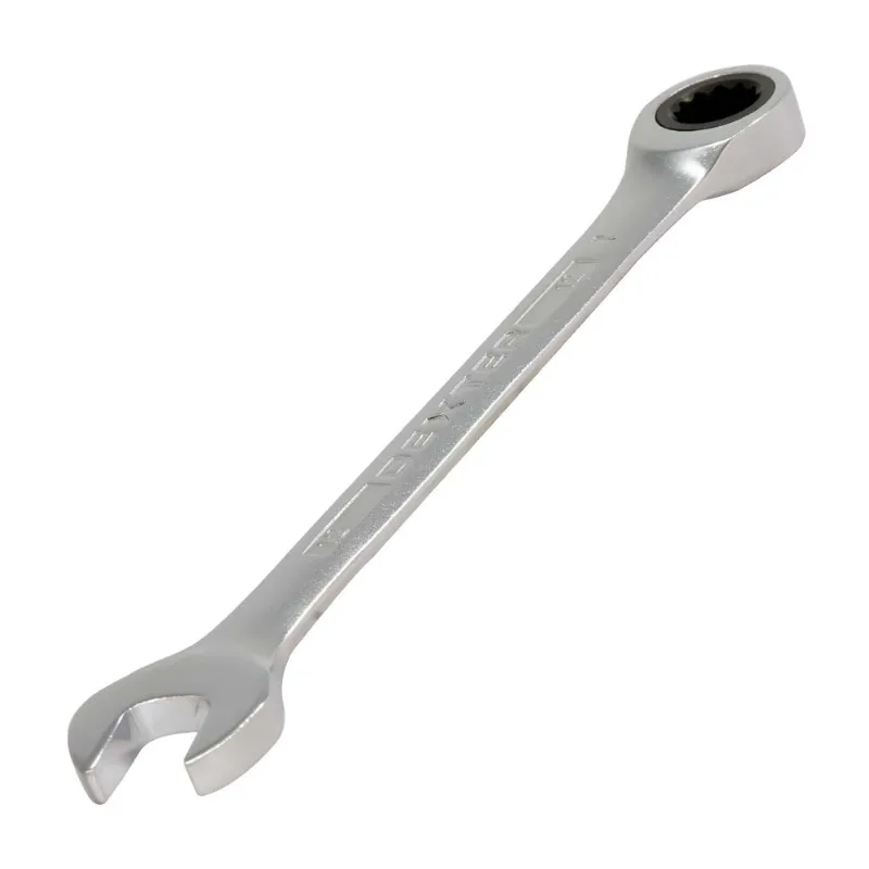 Llave Combinada con Ratchet 12mm Dexter Cromada de Acero
