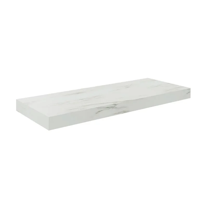 Repisa Flotante Spaceo Textura Mármol Blanco 60x23.5 cm