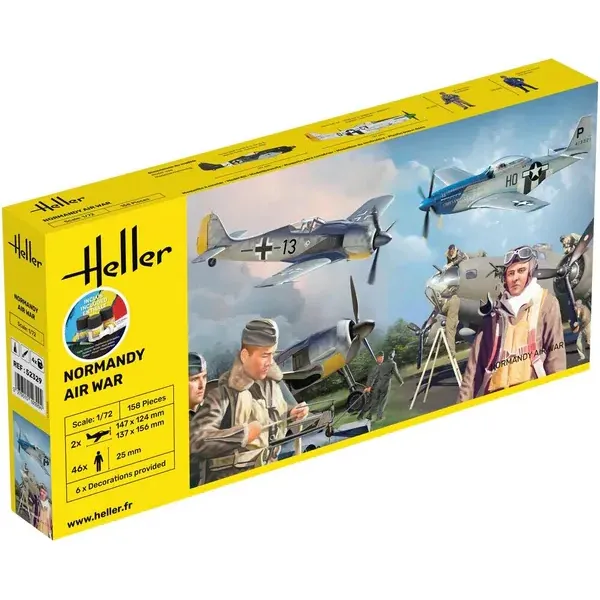 HELLER 1/72 GIFT SET Normandy Airwar Includes: cement, brush and main paints