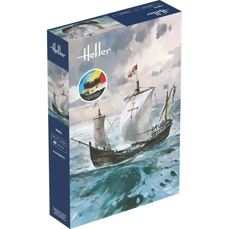 HELLER 1/75 GIFT SET Pinta Includes: cement, brush and main paints