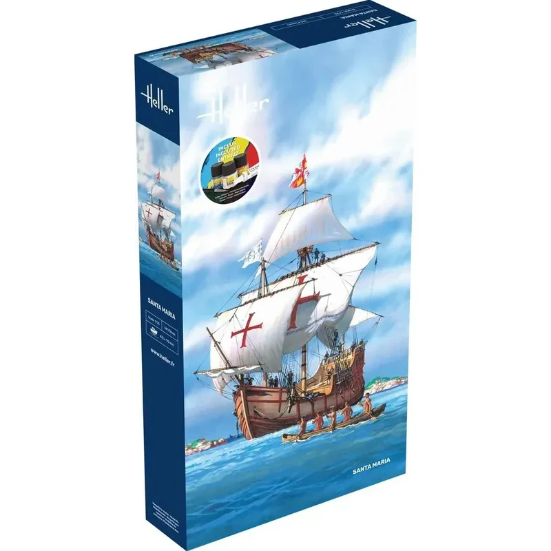 HELLER 1/75 GIFT SET Santa Maria Includes: cement, brush and main paints