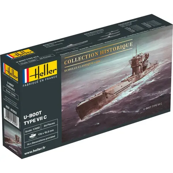 HELLER 1/400 U-Boat Type VII C