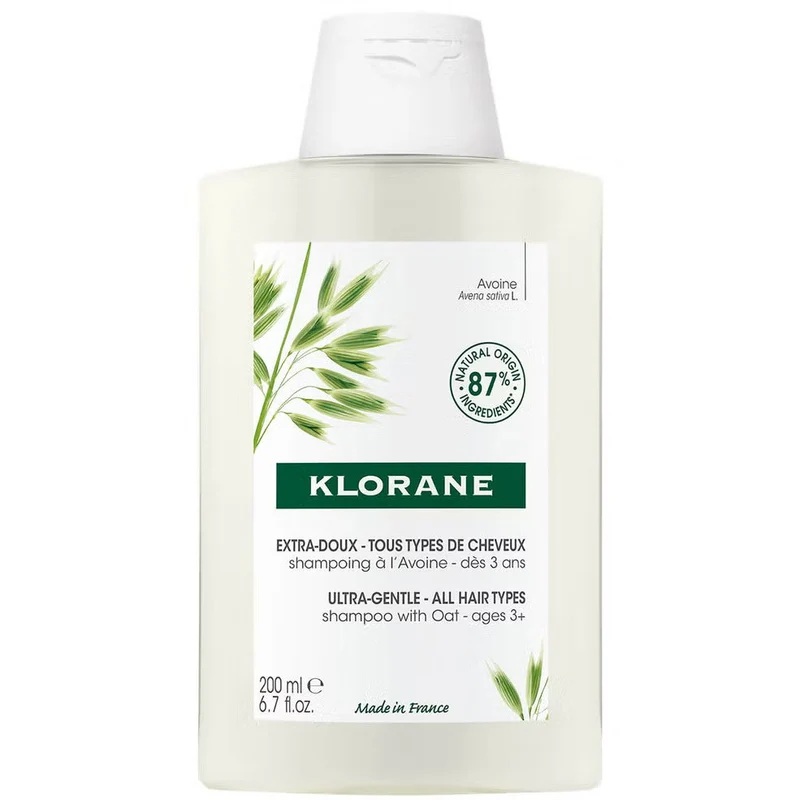 Klorane, Oat Milk, Hair Shampoo, Gentle Cleansing, 200 ml