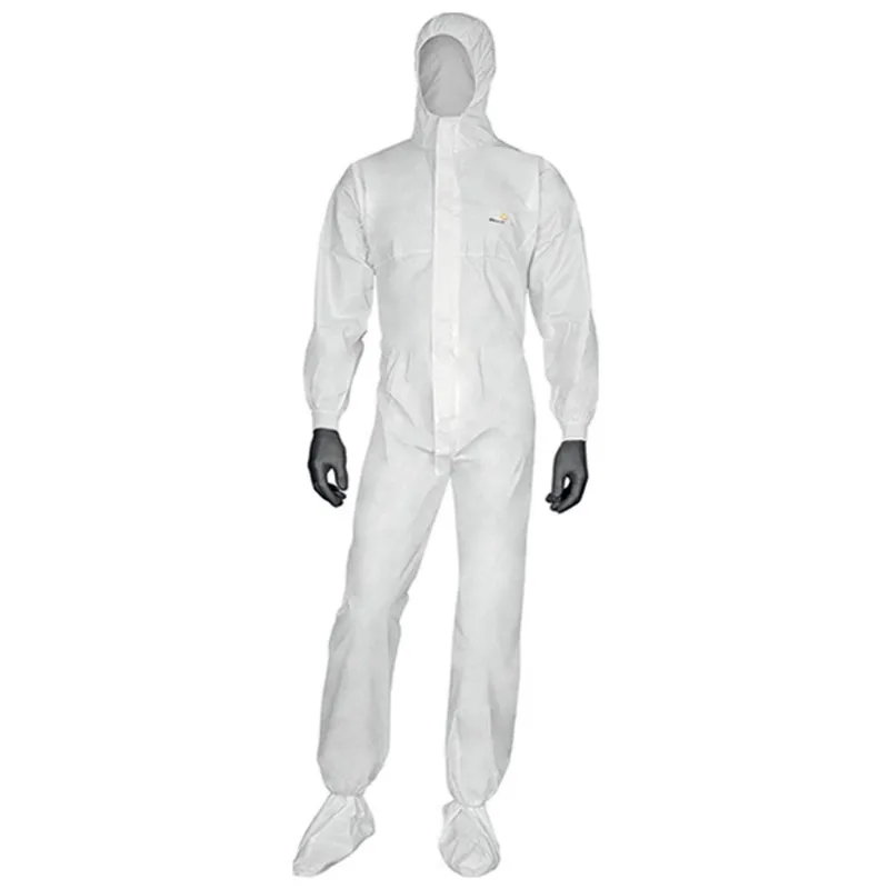Degil Safety Disposable Coveralls - White - Elasticated Hood - Extra Large