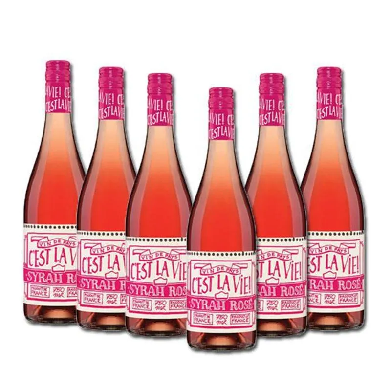 Kit 6 Unidades Vinho C'est La Vie Rosé 750ml