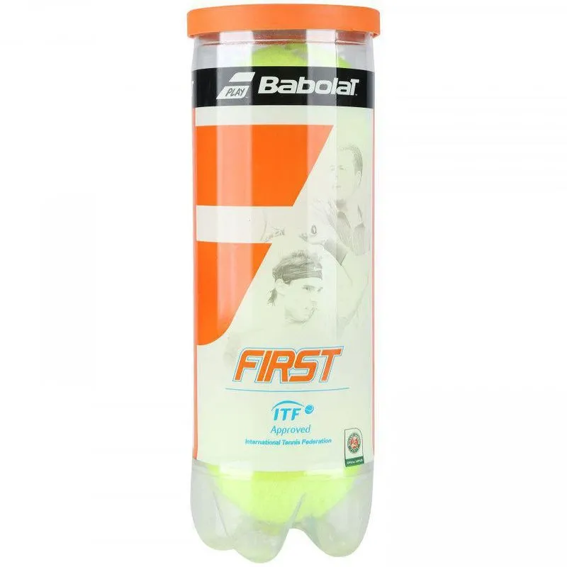 Kit Bolas De Tênis Babolat First Com 3 Unidades