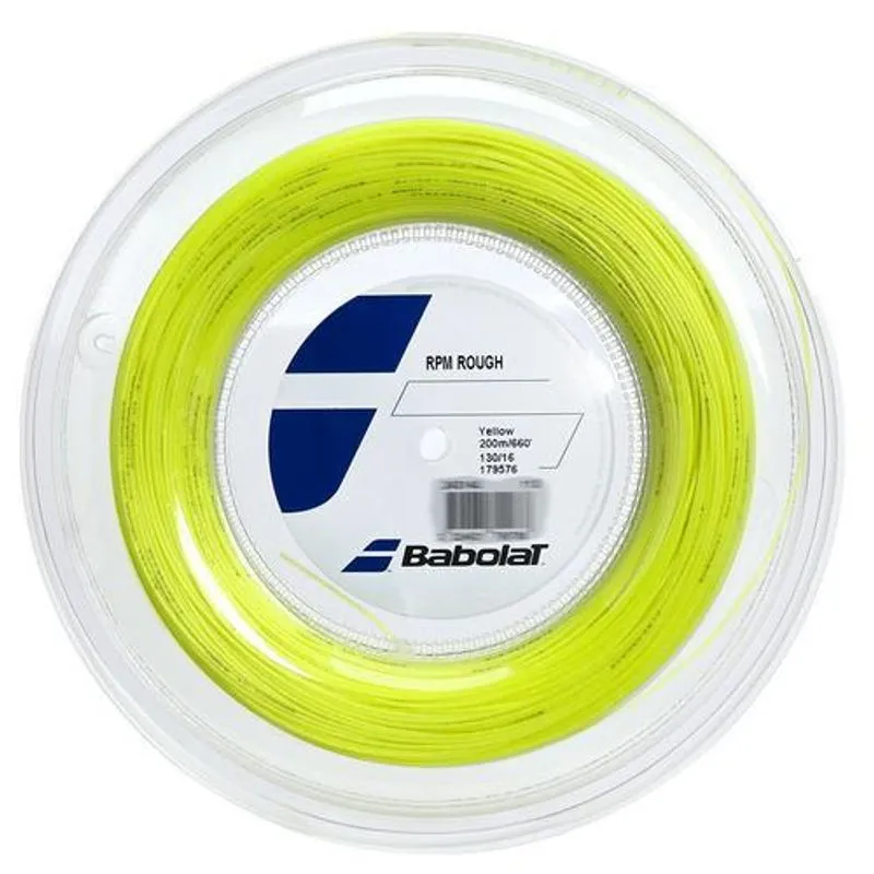 Corda Babolat Rpm Rough 16l 1.25mm Amarelo - Rolo 200 Metros