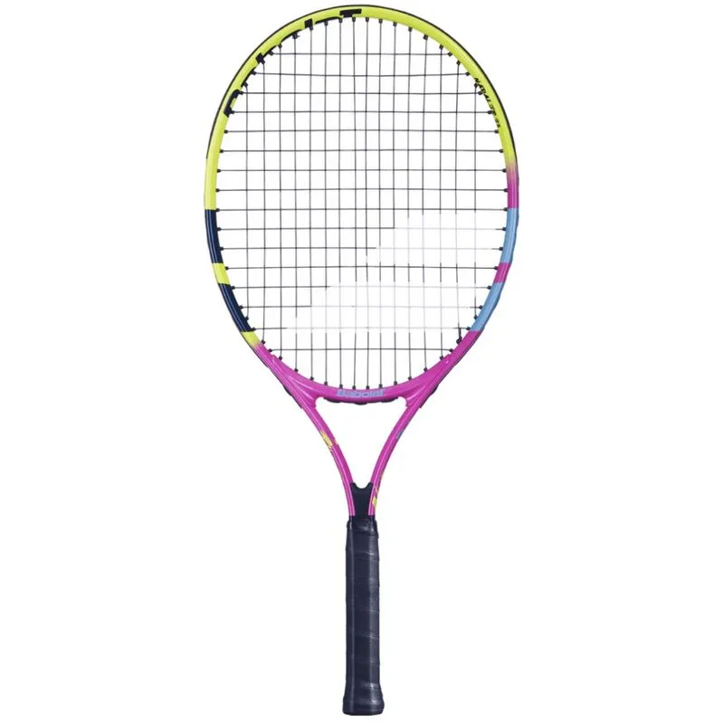 Raquete de Tênis Babolat Nadal Junior 23 Amarelo Azul e Rosa e Preta