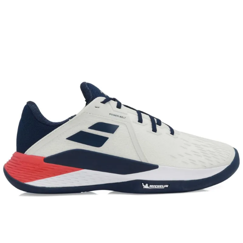 Tênis Babolat Propulse Fury 3 Clay Branco e Marinho