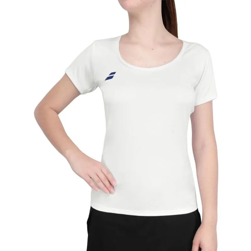Camiseta Babolat Play Cap Sleeve Top Branca e Azul P