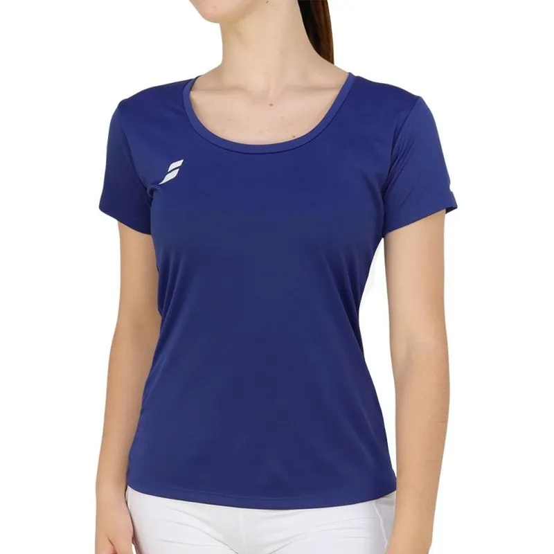 Camiseta Babolat Play Cap Sleeve Top Azul e Branco G