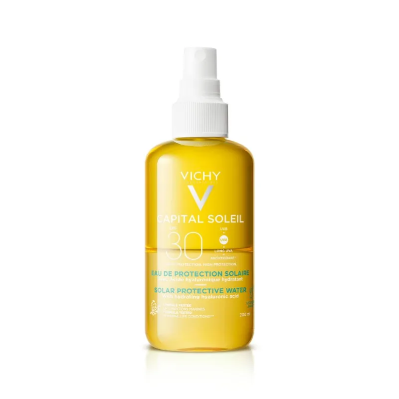 Agua Protectora Hidratante en Spray Vichy Capital Soleil Spf 30+ x 200 ml