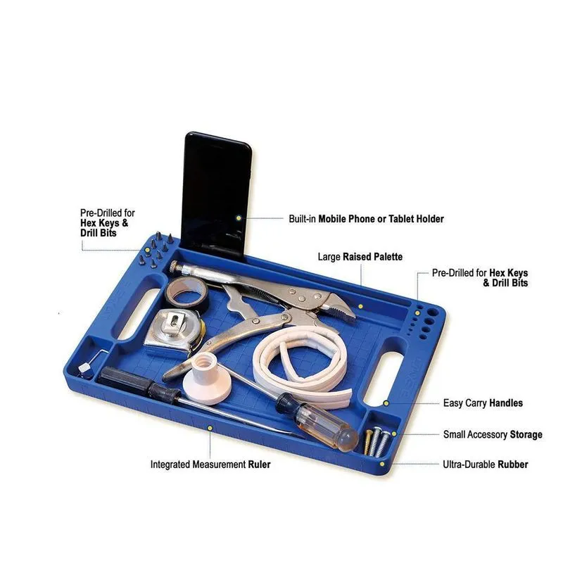 Kit 5 Bandeja Flexivel Em Silicone Organizar Ferramentas Cha