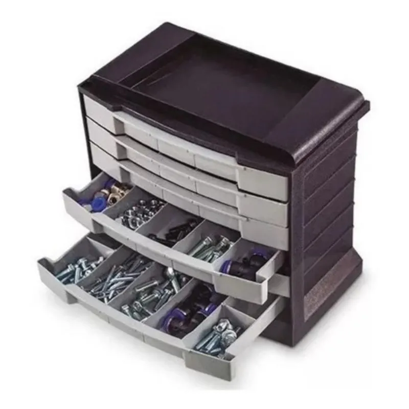 Gaveteiro Multi 42 Divisorias 6 Gavetas Organizador Cinza