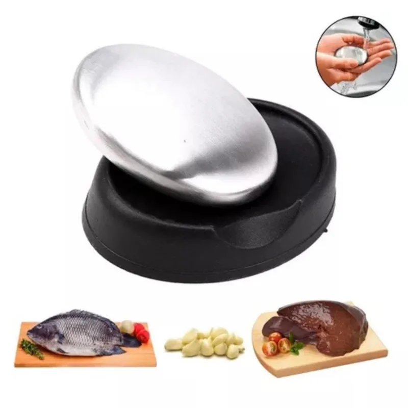 Sabonete Magico Anti Odor Em Aco Inox Pia Cozinha Louca Tira Cheiro Cozinha