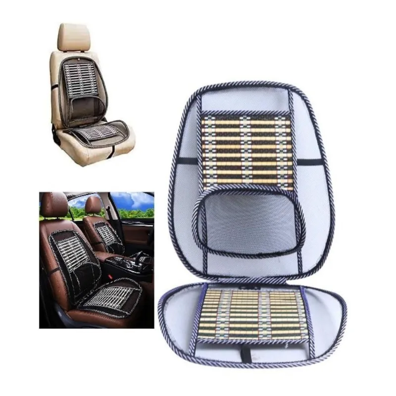 Encosto Lombar Ergonômico em Malha Tela Mesh Base Fixa com Suporte Preto Yeet 50CM