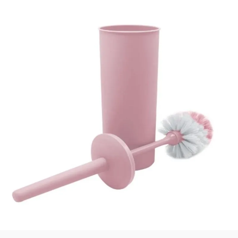 Escova Sanitaria Para Banheiro Lavabo Limpador Escovinha Para Vaso Com Suporte Rosa