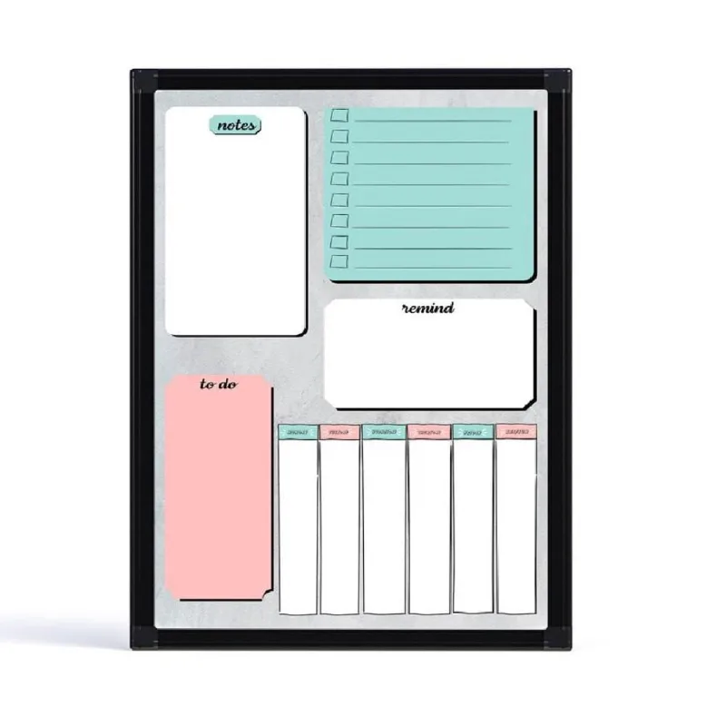 QUADRO CANVAS LOUSA PLANNER SEMANA MENSAL DIARIA MURAL ORGANIZADOR DE TAREFAS 60X40