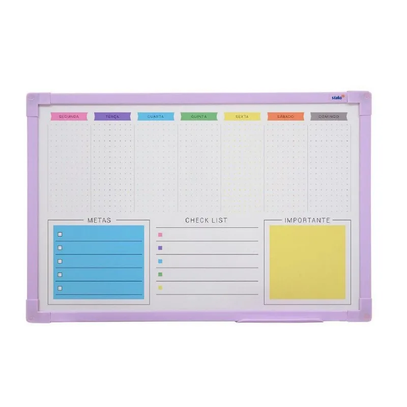 PLANNER SEMANAL MENSAL DIARIO QUADRO ORGANIZADOR DE TAREFAS ESTUDOS TRABALHO GRANDE 60X40