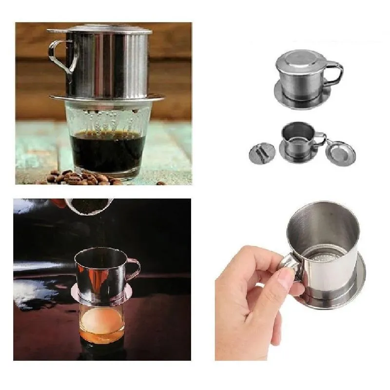 Cafeteira Vietnamita Aco Inox Gourmet Com Leite Condensado