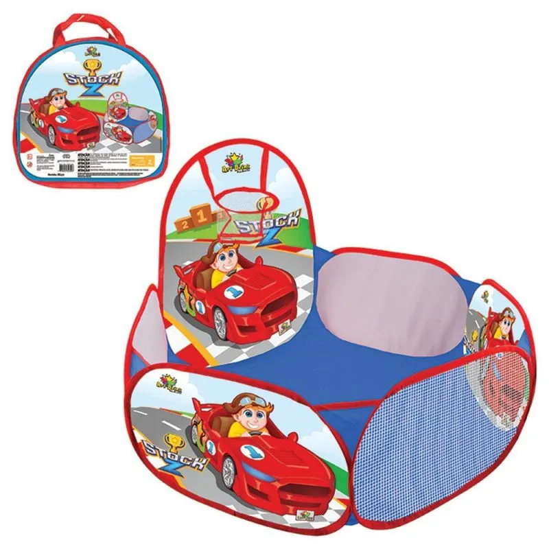 Chiqueirinho Infantil Bebe Cercadinho Carros Com Cesta Basquete Piscina Bolinha Portatil