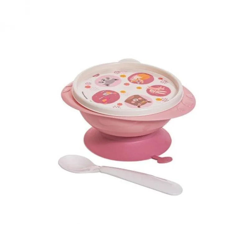 Tigela Com Ventosa Pratinho Do Bebe Para Papinha Rosa