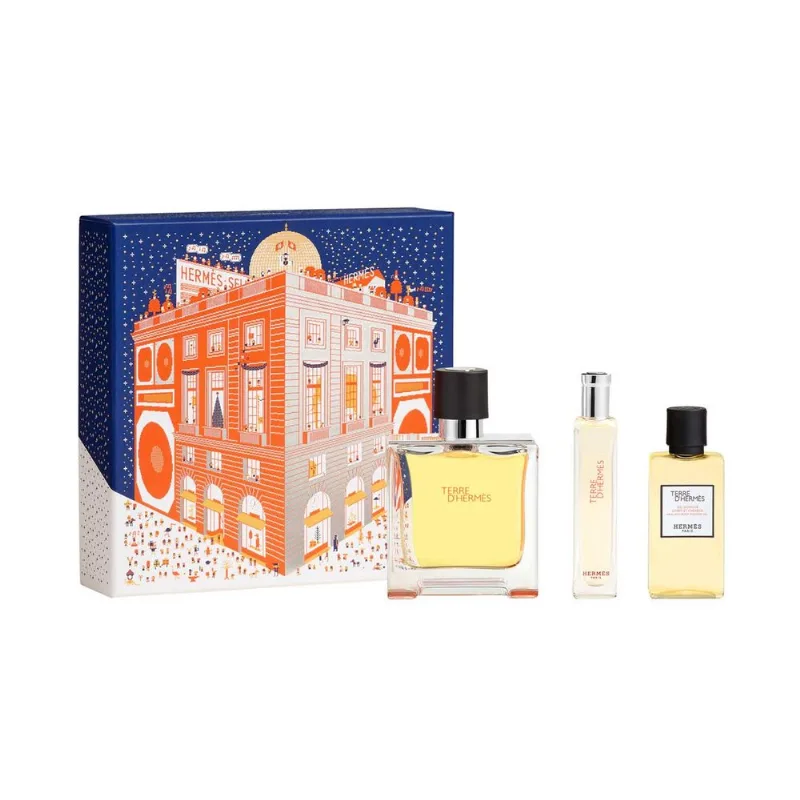 Terre D'Hermes Pure Perfume 75 ml + 15 ml + Shower gel 40 ml