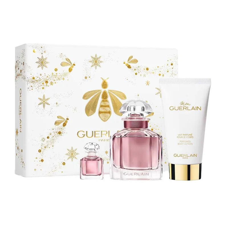 Guerlain Mon Guerlain Intense Kit – Perfume Feminino EDP + Loção Corporal + Travel Size Kit