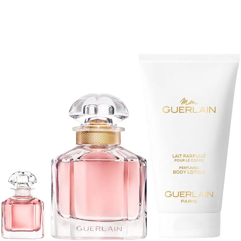 Kit Mon Guerlain – Perfume Feminino + Body Lotion + Miniatura Kit