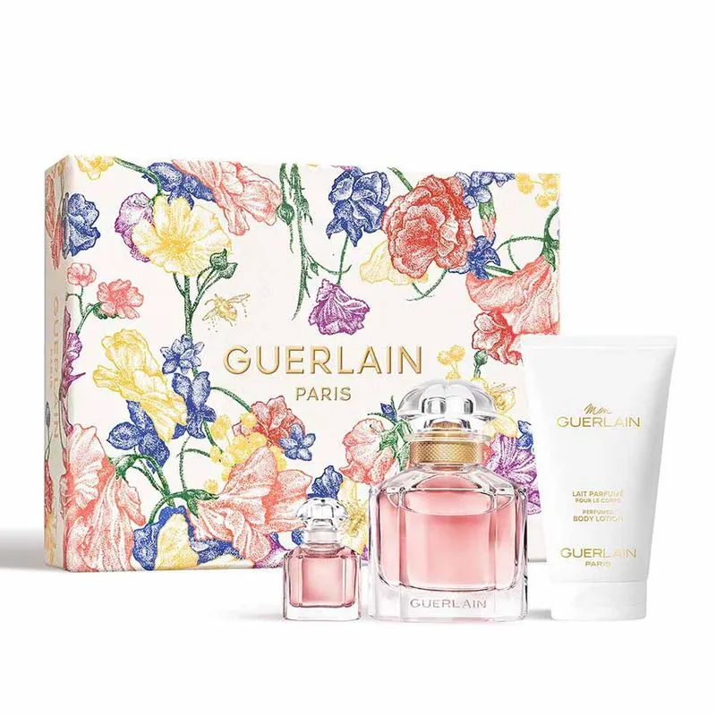 Mon Guerlain Coffret Guerlain - Perfume Feminino EDP + Travel Size + Loção Corporal Kit