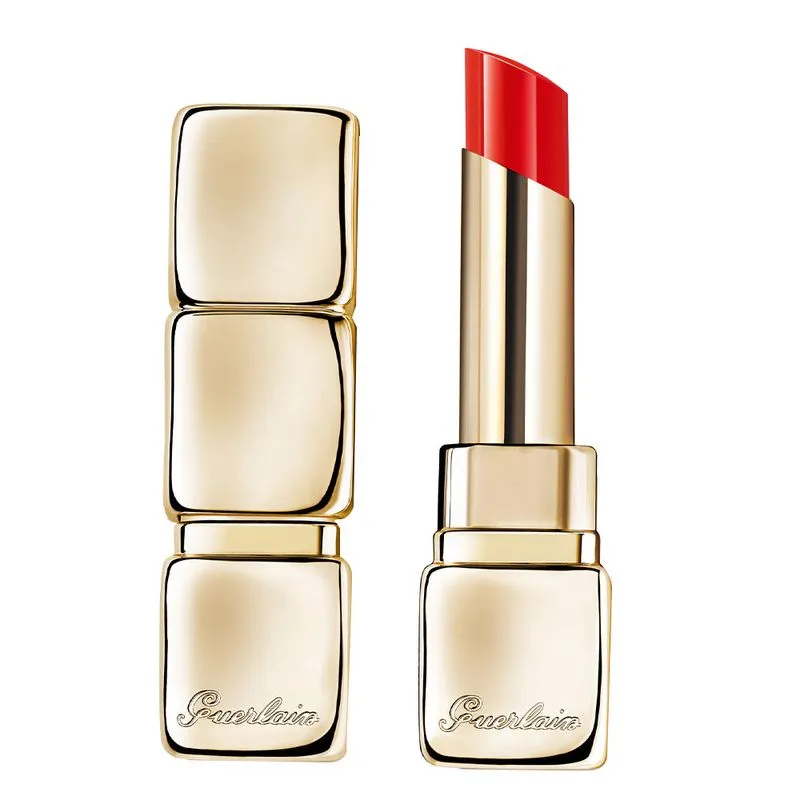 Batom KissKiss Shine Bloom Guerlain 775 - Poppy Kiss