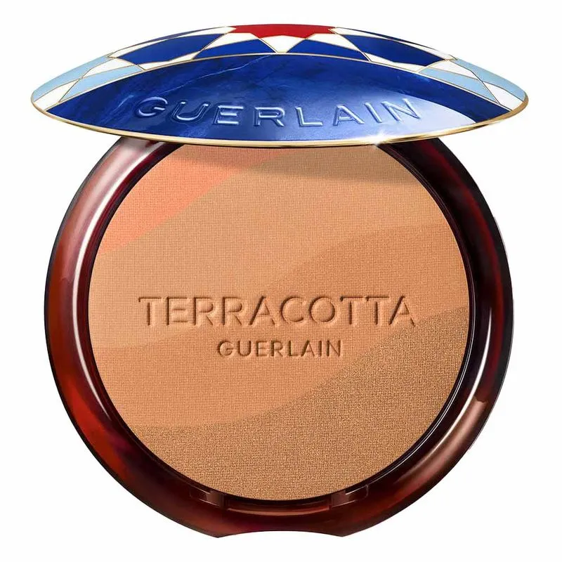 Pó Bronzeador Guerlain Terracotta Golden Dunes Light Blue Dakhla
