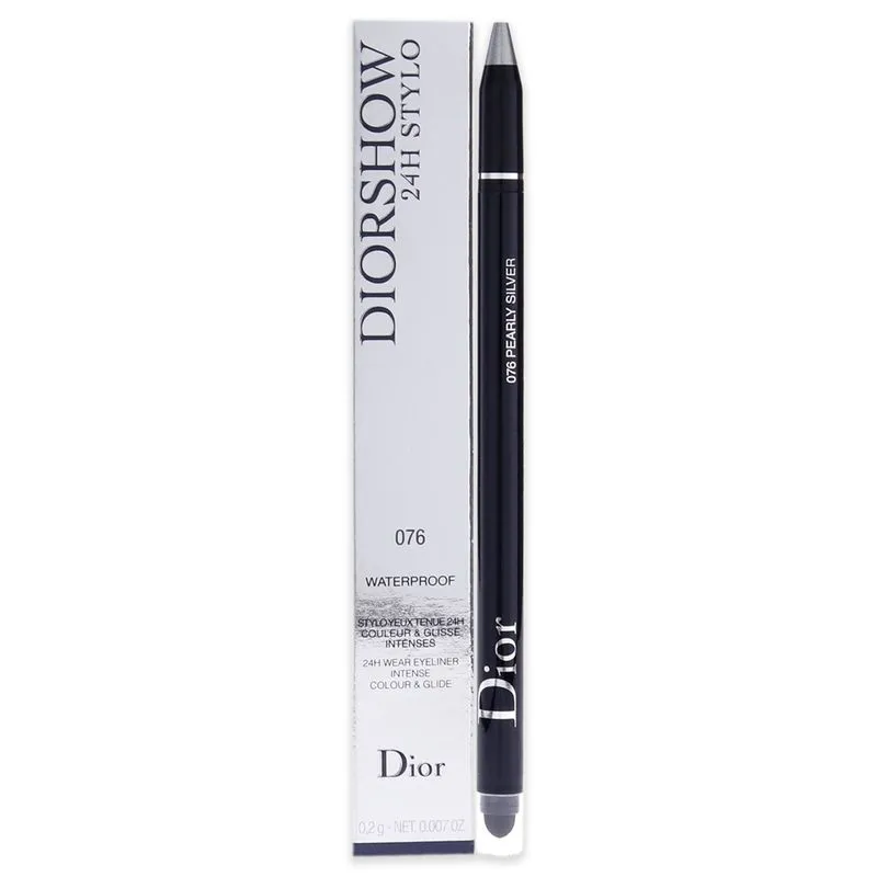 Diorshow 24h Stylo Waterproof Eyeliner - 076 Pearly Silver Por Christian Dior For Women - 0.007 Oz Eyeliner